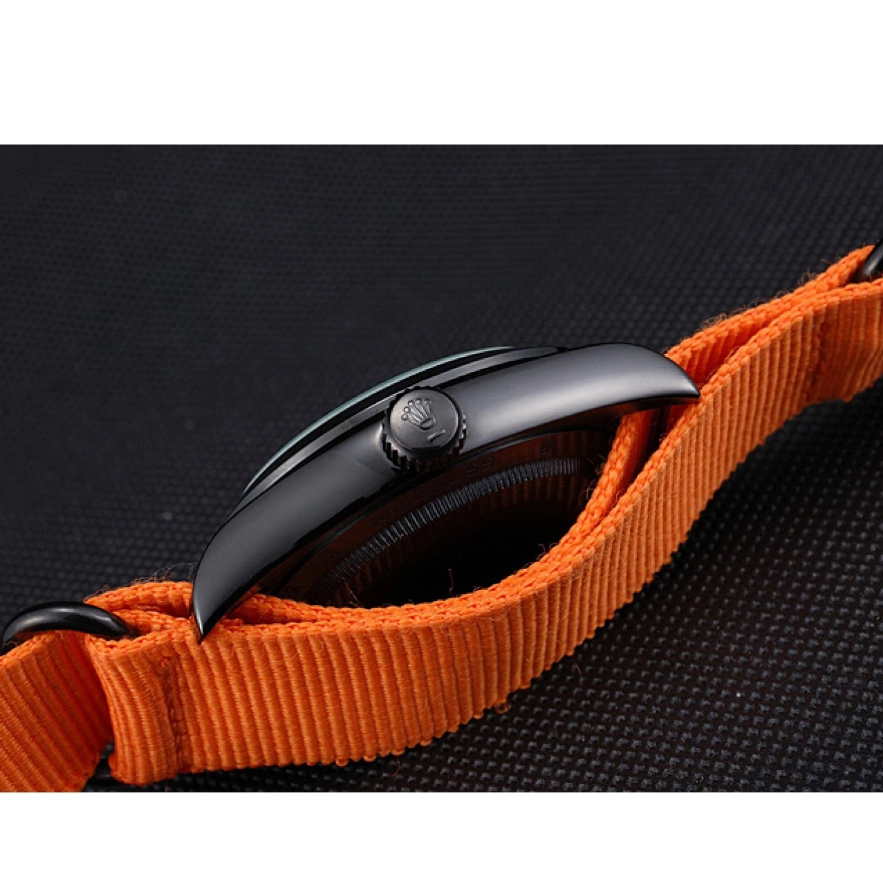 Aaa replica watch Nylon Strap Orange Milgauss Bamford Rolex 622003 0717